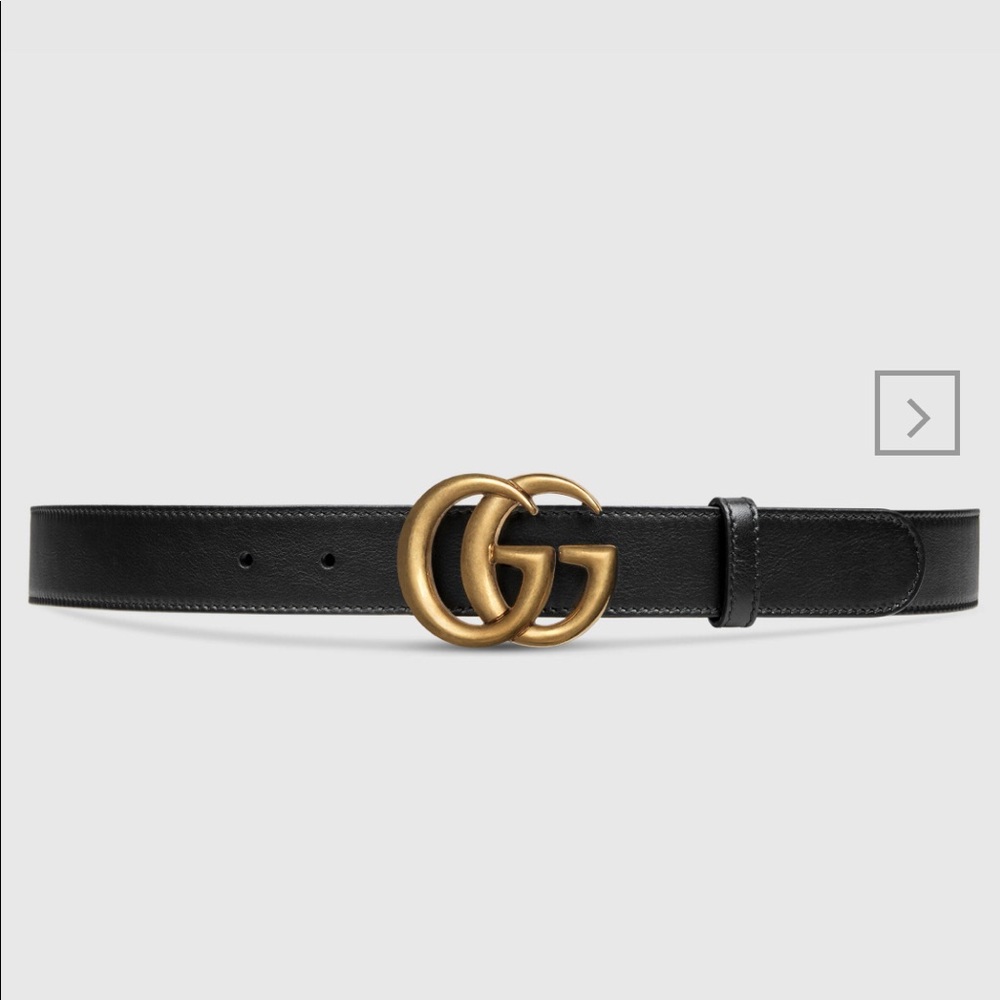 Gucci Black Belt with Gold Buckle
